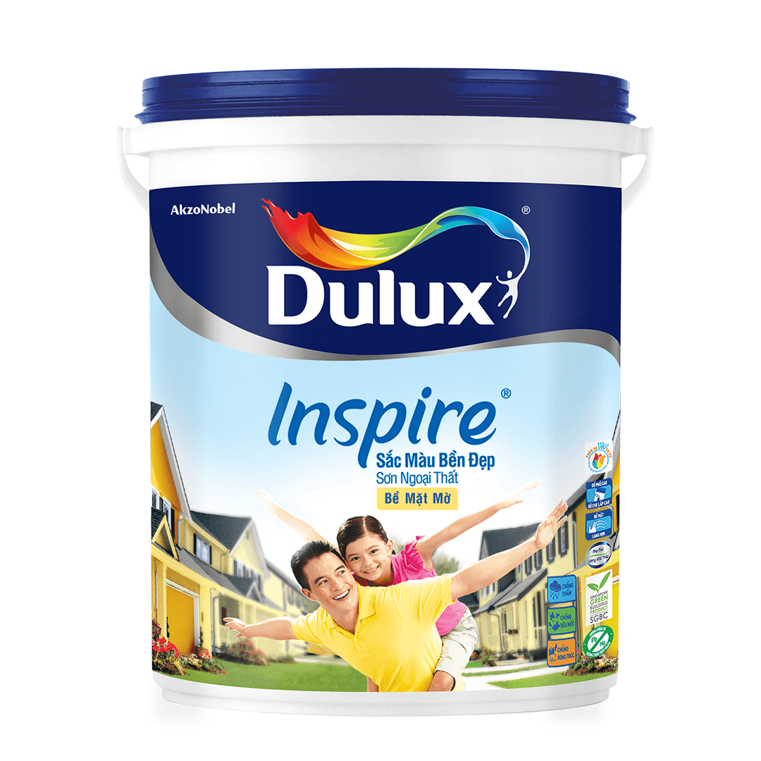 Z98 - DULUX INSPIRE MỜ NGOẠI THẤT BỀN ĐẸP MÀU TỰ CHỌN (15L)