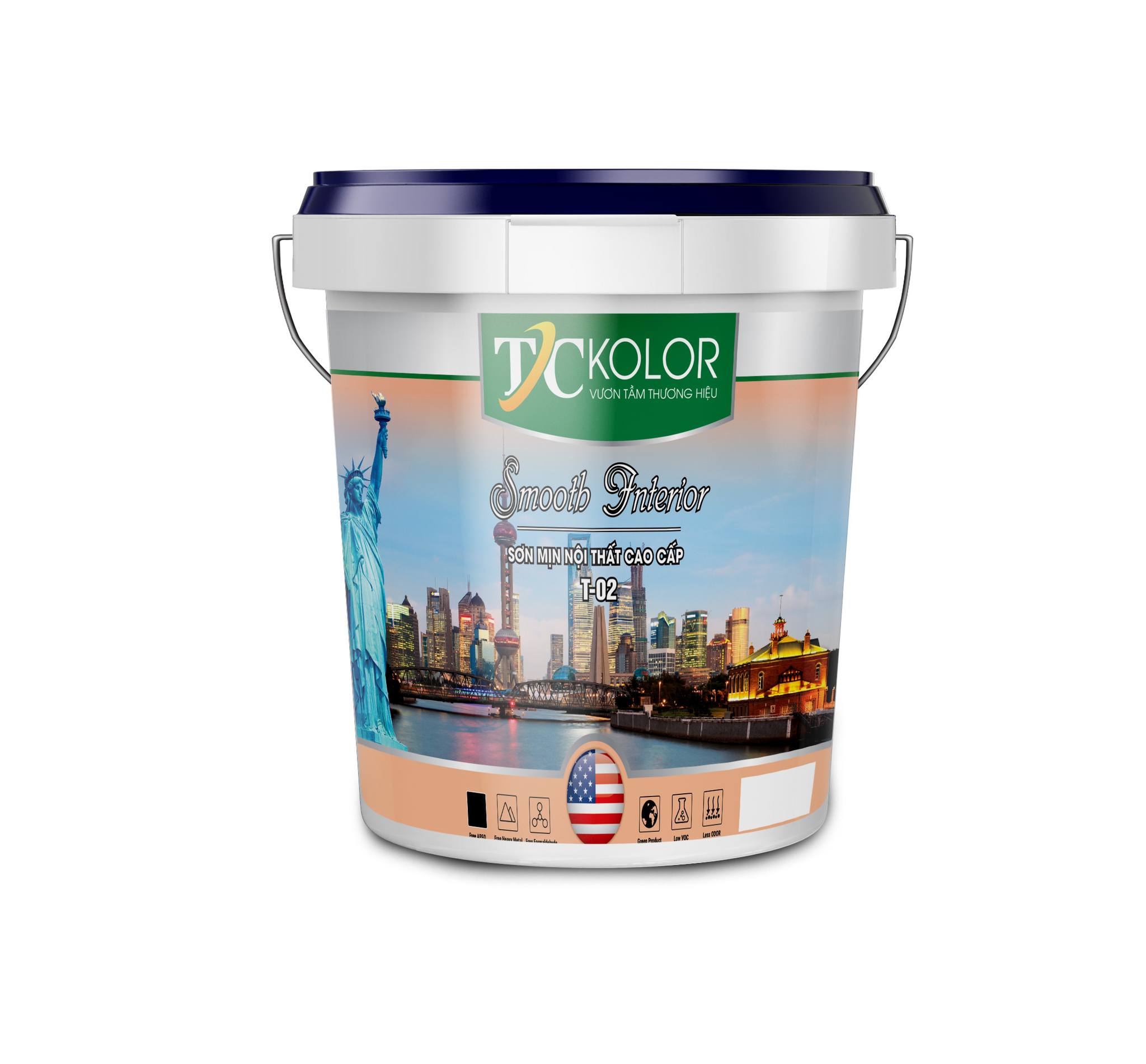 Sơn lau chùi nội thất cao cấp mờ T02