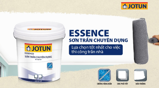 Jotun Essence siêu trắng trần chuyên dụng cao cấp (17L)